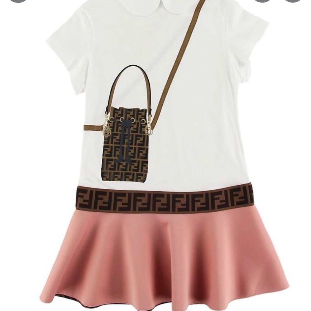 💯 Auth Kids Fendi Purse Dress Sz 4